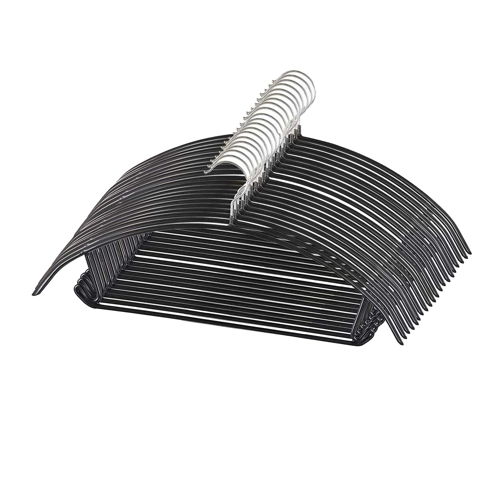 Premium PVC Coated Heavy-Duty Non-Slip Slimline Metal Hangers 20 Pack for Suits