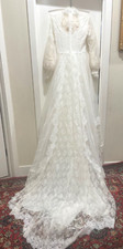 Vintage Wedding GOWN Dress by Merry Modes INC Size 10 W/ Head Piece