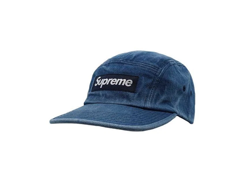 Casquette de camp en sergé chino lavé Supreme denim