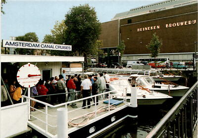 Amsterdam, Rederij DE AMSTEL, Heineken Brewery, canals, Netherlands Postcard