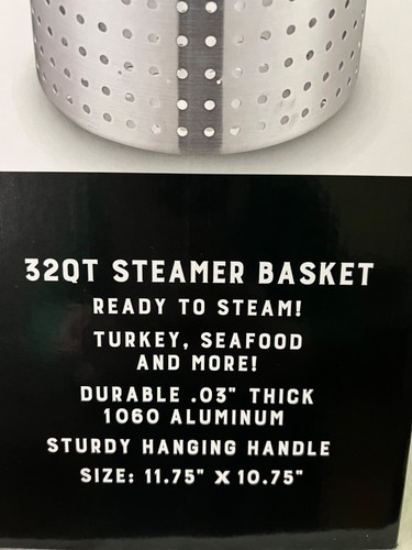 32-Qt Aluminum Steamer Basket / 11-3/4" x 10-3/4"/TRADITIONS by Talon Brand NEW - Picture 3 of 9