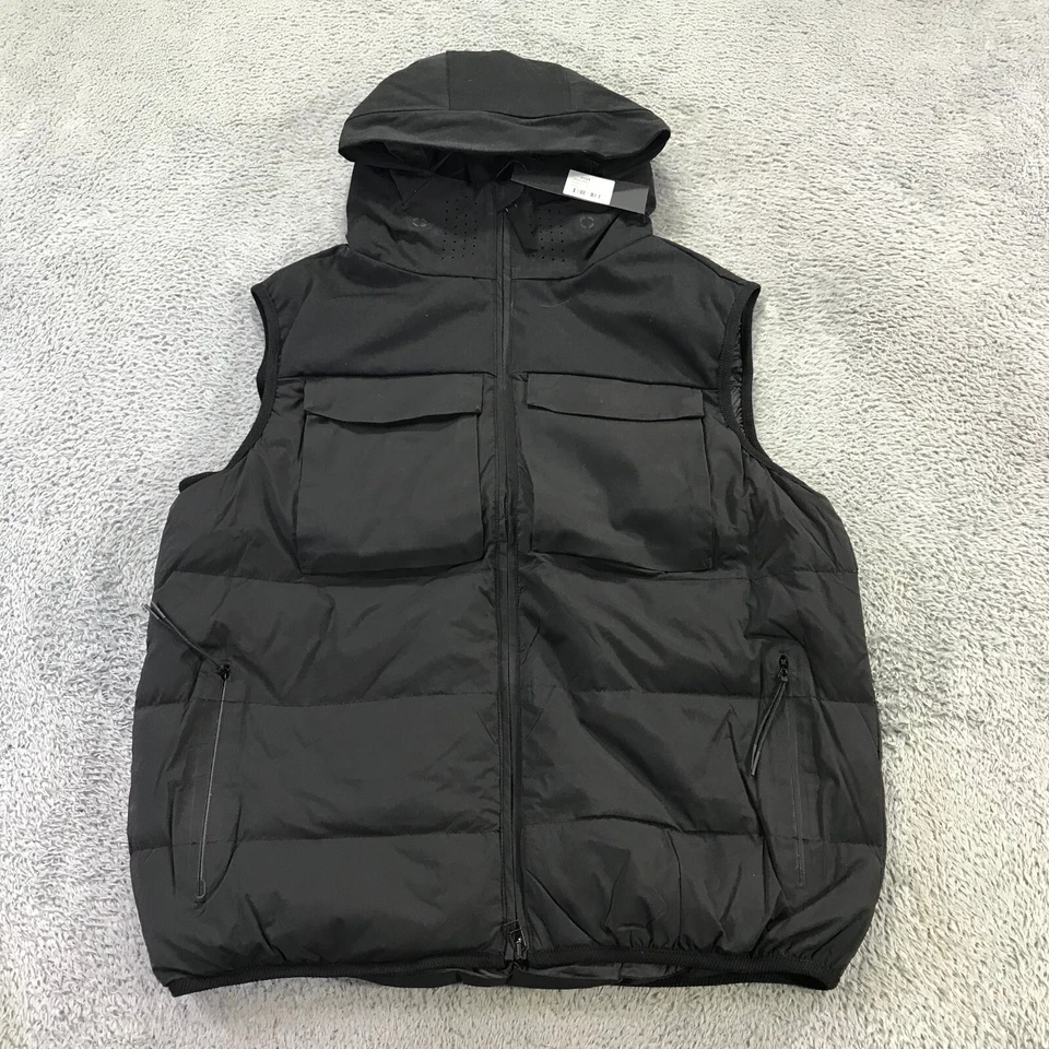 Isaora Chaqueta Para Hombres Pequeño Chaleco Lech Cremallera Completa Sudadera con Capucha Abrigo Negro Informal Adulto a4323 Foto 2 de 4