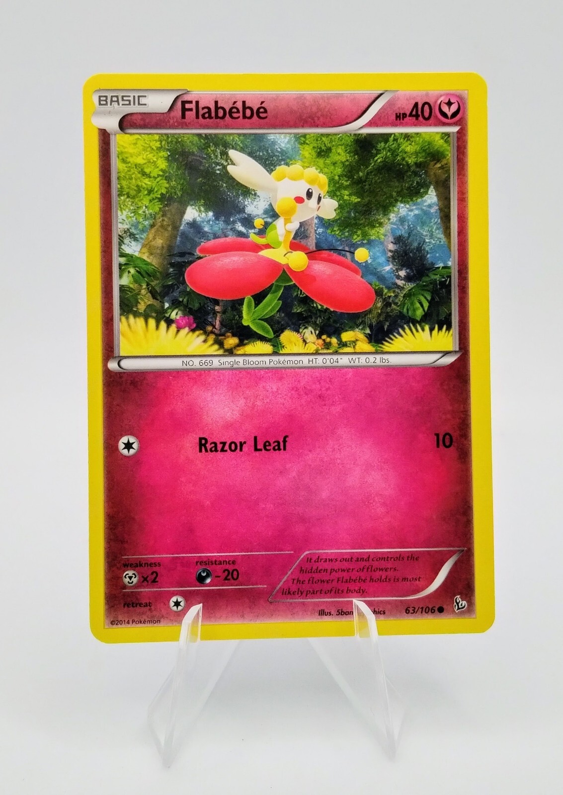 Flabebe 63/106 XY Flashfire 2014 Pokemon Card