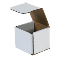 1-450 CHOOSE QUANTITY 3x3x3 Corrugated White Mailers Packing Boxes 3" x 3" x 3"
