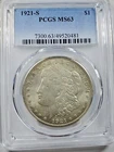 1921 S $1 Morgan Silver One Dollar PCGS MS63 San Francisco  Uncirculated