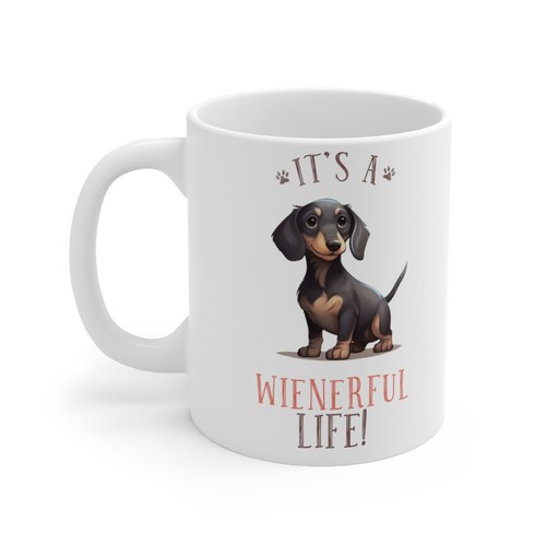 Mug Novelty Weiner Funny Mug dachshund Dog Gift 11 Oz Sausage Dog - Picture 3 of 3