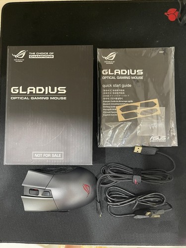 New ASUS ROG Gladius P501 Wired USB Optical Gaming Mouse - 第 1/9 張圖片