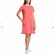 ELLEN TRACY WOMEN'S V NOTCH SUMMER DRESS (RED ROBIN X-LARGE)NWT