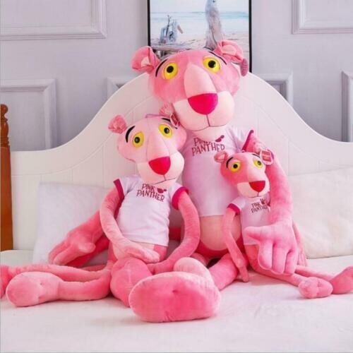 Pink Panther Plush Dolls Toy Stuffed Animal Christmas Figure Birthday Party Gift - Picture 1 of 8