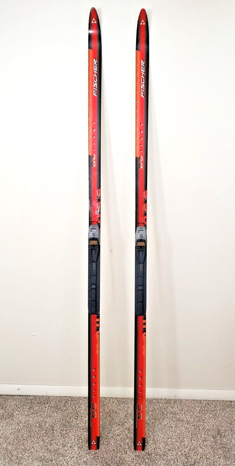 195cm FISCHER BC MOUNTAIN CROSS Crown Metal Edge Cross Country Skis w