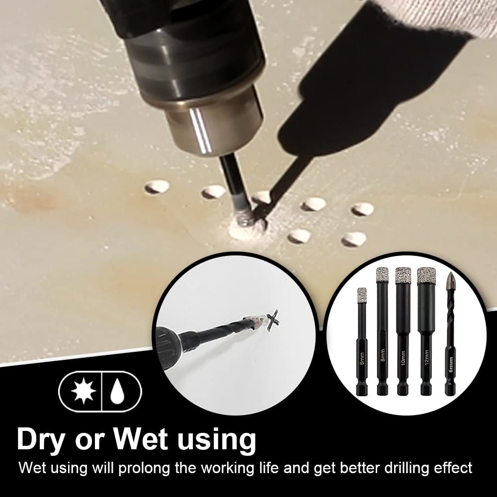 Meuleuse,Mèches De Routeur Diamant Brasées Sous Vide,tige De 1-2 " Pour