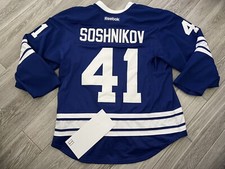 Game Worn 2015-16 Nikita Soshnikov Toronto Maple Leafs Hockey Jersey 56 with LOA