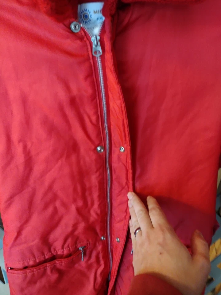 Vintage Youth Winter Snow Pants Bib Red, Midwest By Fox Point, USA Union Made - Image 4 of 4