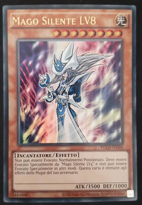 MAGO SILENTE LV8 Ultra Rare auf Italienisch (Silent Magician) YGLD-ITC04 YUGIOH