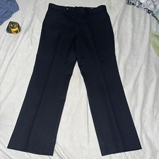 Vintage 60s 70s Men  s Pants SANSABELT Black Polyester Disco Leisure Golf
