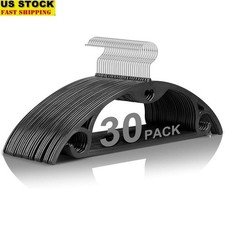 Heavy Duty Anti-Slip Clothes Hangers 360 Swivel Hook Space Saving Pack of 30 US