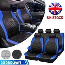 For Honda Civic Hatchback Car Seat Covers Full Set Deluxe Protector PU Leather