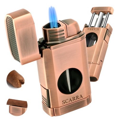 Cigar Torch Lighter, Multi-Function 3-in-1 Cigars Lighter Gift for Men, Butan...