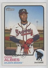2022 Topps Heritage Color Swap Variation Ozzie Albies #378 0t0b