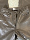 Wilfred Women’s High-Waisted Vegan Brown Leather Pants Size 8 — photo 3