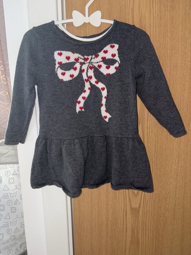 Baby Gap Bow Long Sleeve Dress 12-18months - Picture 2 of 5