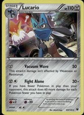 Lucario 63/124 Holo Rare Fates Collide Pokemon Lightly Played