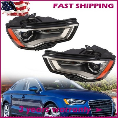For 2015-2016 Audi A3 S3 HID/Xenon Non-AFS LED Headlight Pair Left&Right