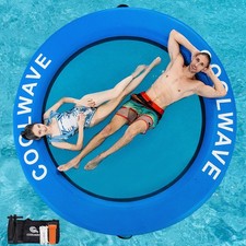 Inflatable Water Hammock Floating Dock Pool Lake Cup Holders COOLWAVE Raft Round
