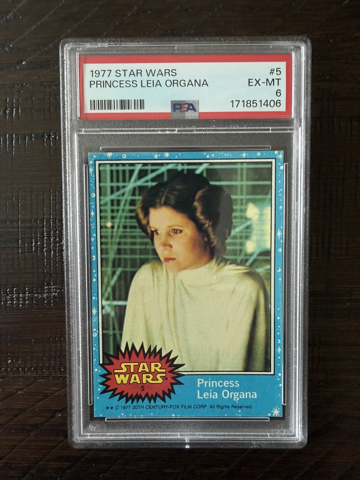 1977 Topps Star Wars #5 Princess Leia Organa PSA 6 *2695