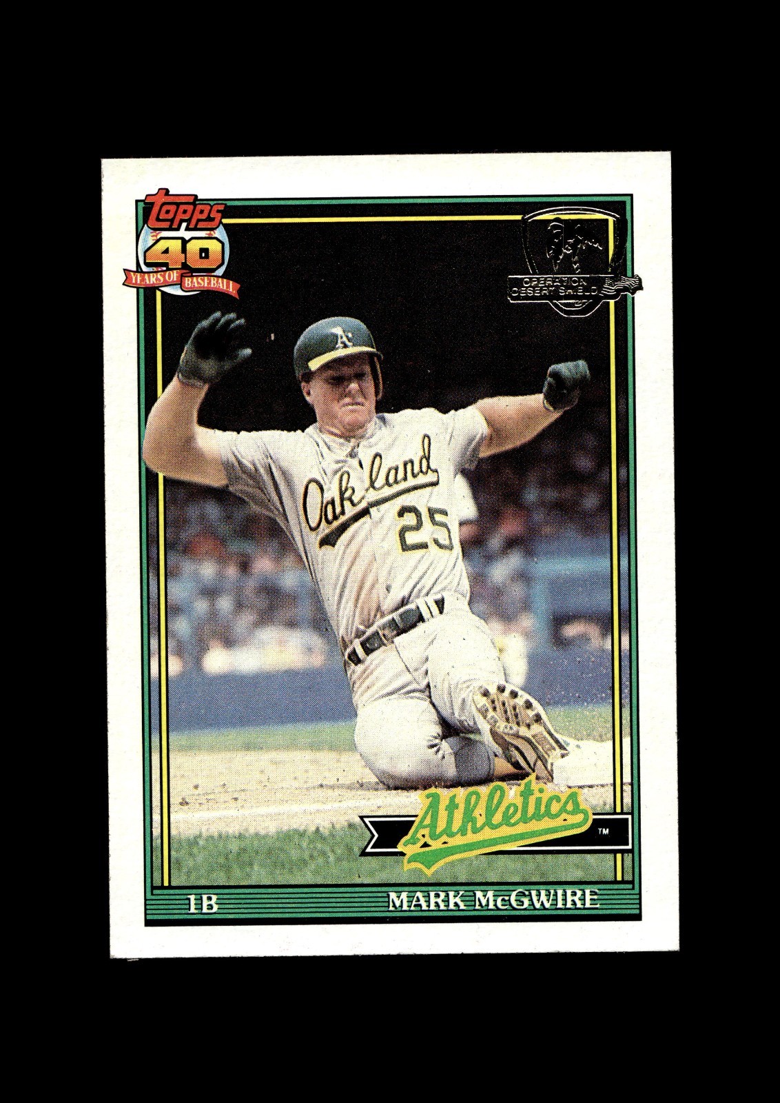 1991 Topps Desert Shield #270 Mark McGwire Oakland Athletics