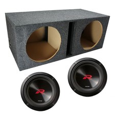 Universal Dual 12" Alpine R2-W12D2 Vented Sub Box Enclosure, Final 2 Ohm