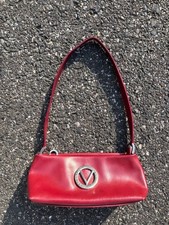 Valentino Vintage V Logo Shoulder Bag Bordeaux Limited Edition VHTF Designer Col