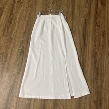 Vintage VANITY FAIR MAX SKIRT Gorgeous Off White SOFT BRUSHED sz 10 s  Slit