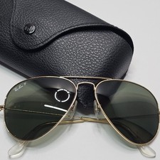 RAY-BAN RB 3025 001/58 Aviator Large Metal Gold Sunglasses Italy Polarized Lense