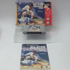 Nintendo 64 All-Star Baseball 2000 N64 Authentic CIB With Box Protector Tested 