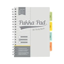 Pukka Pad, B5 Study Book - 120 Page, 60 Sheet B5 Notebook - Repositionable Divid