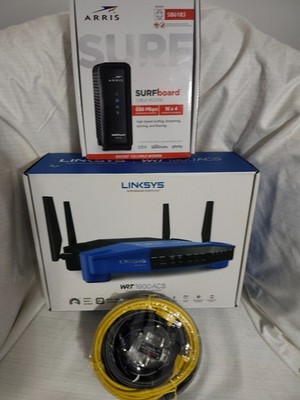 Arris SB6183 Modem + Linksys WRT1900ACS Router DOCSIS 3.0 WiFi Bundle