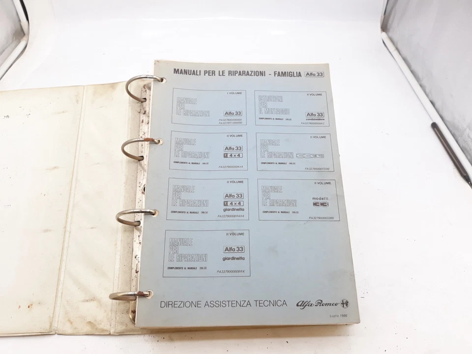 Manuale officina Alfa Romeo Alfa 33 tutte e 4X4 istruzioni per riparazioni vol 1 - Immagine 4 di 4
