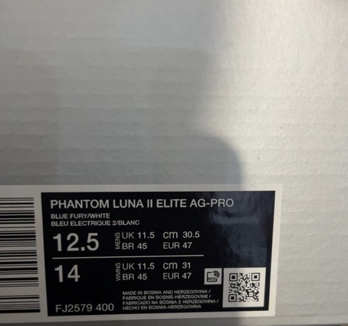 Nike Phantom Luna 2 Elite AG-Pro Football Boots - FJ2579 400 - UK 11.5/EUR 47 - 第 15/15 張圖片