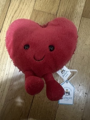 Jellycat Amuseables Arlette Heart Macaron Red Plush Toy W/ Tags & Dust Bag
