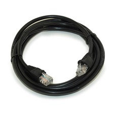 7ft Cat5E Ethernet RJ45 Patch Cable Stranded Snagless Booted BLACK