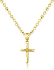 Layered Cross Necklace for Women, 14K Gold Plated Cubic Zirconia Pendant Necklac