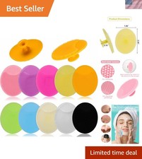 Travel-Friendly Silicone Face Scrubber - Exfoliation  Blackhead Removal Duo