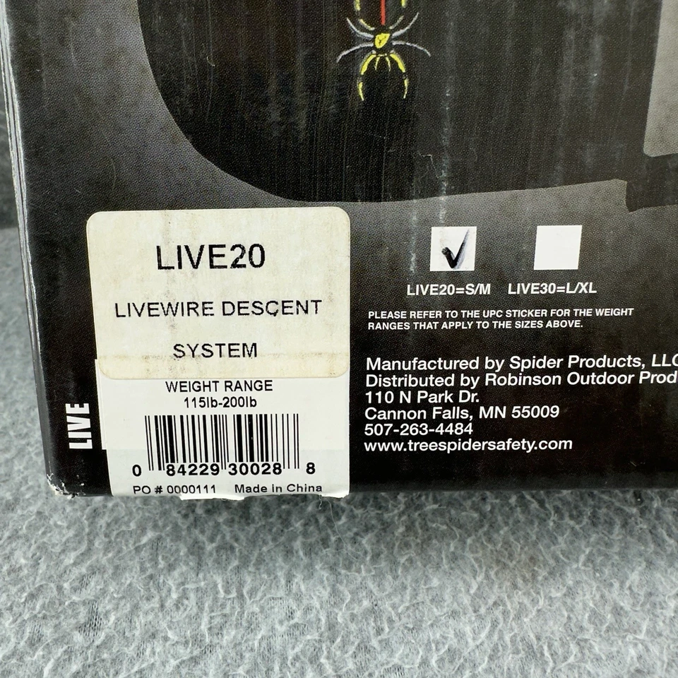 Tree Spider Hands Free Descent System Livewire S/M Wgt Range 115-200lbs Live20 - Image 3 of 4