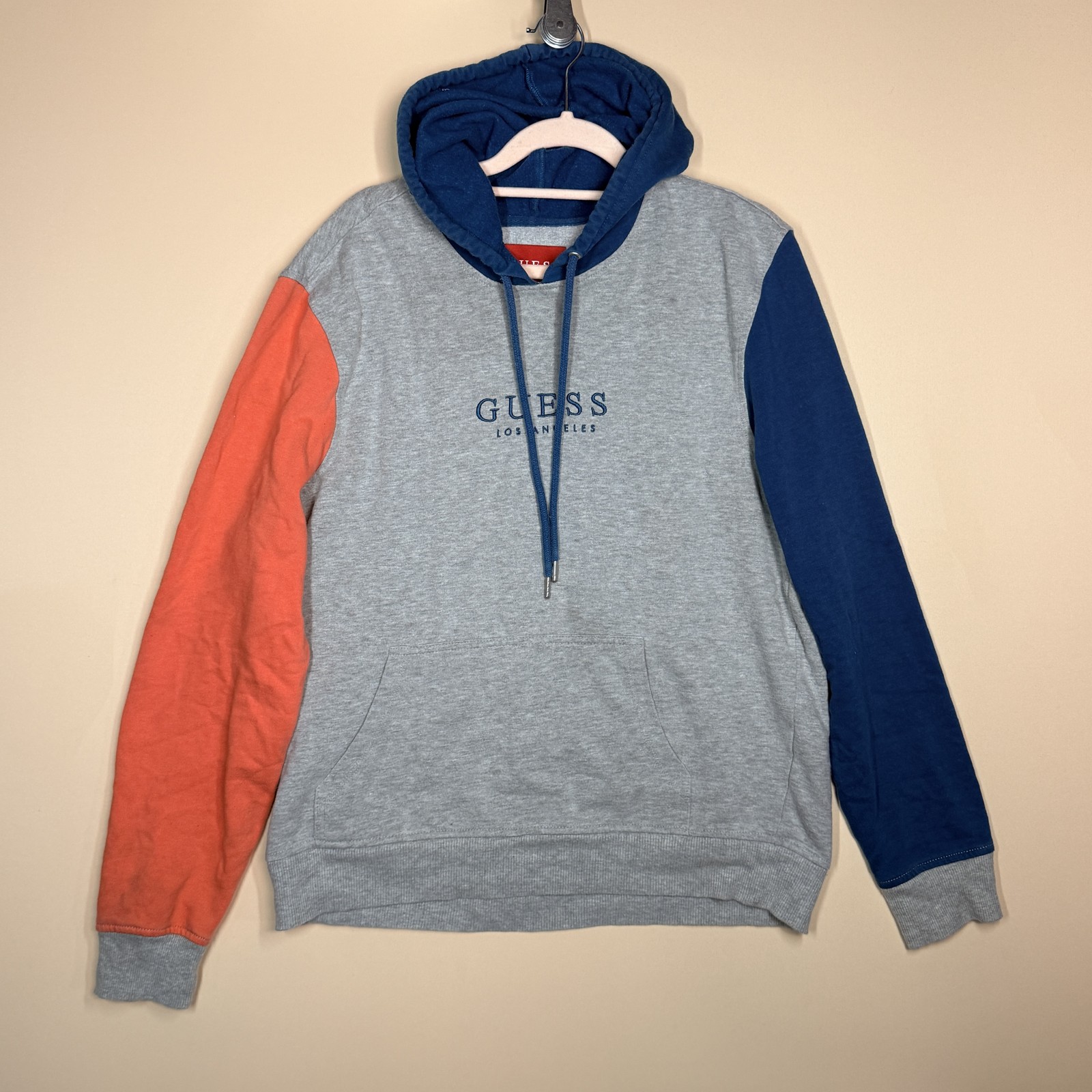 Guess Los Angeles Color Block Hoodie Hoody Pullover Men's Medium M