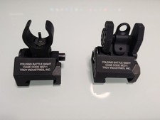 Troy Industries Folding Front Rear Battle Sights - Round Rear Hk Front 3ez11