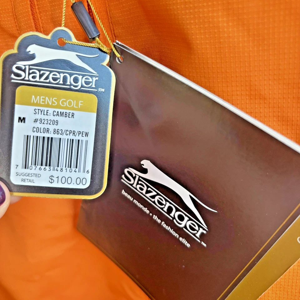 Men's Slazenger Camber Golf Vest New with Tags Medium 100% Polyester Sport Zip - Image 3 of 4