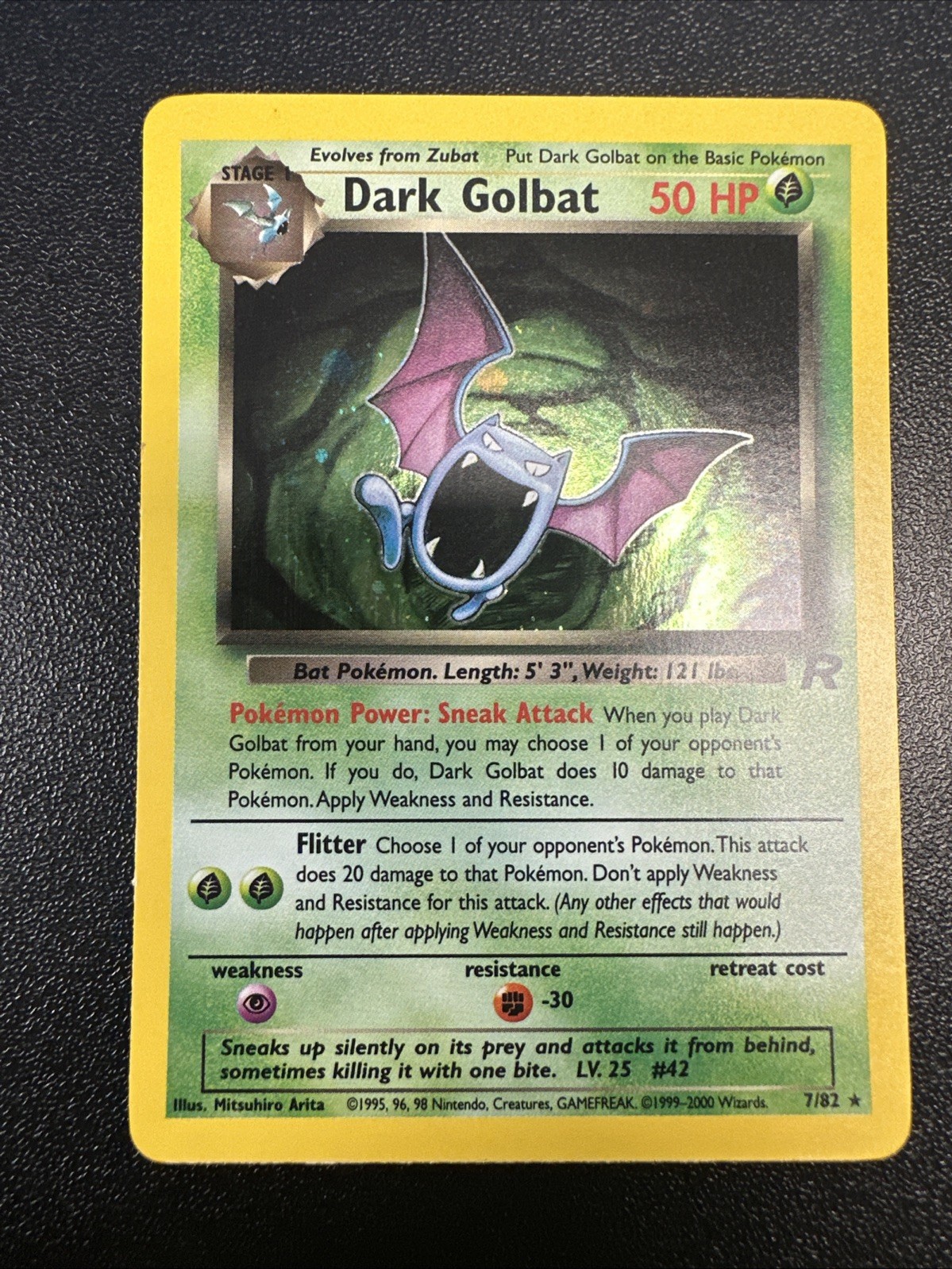 Pokemon TCG Dark Golbat 7/82 Team Rocket Holo Unlimited Rare NM JL