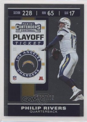 2019 Panini Contenders Season Ticket Playoff Ticket /175 Philip Rivers #48 rh9