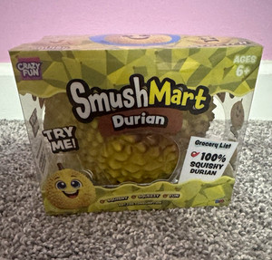 Crazy Fun SmushMart Durian Squishy Squeeze Fidget Toy, Yellow/Green, Ages 6+